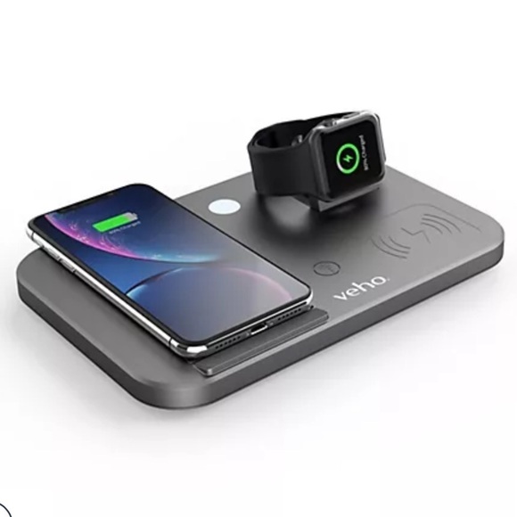 Veho DS-7 Qi Wireless Multi-Charging Station w/LED Night Ligh - Picture 3 of 4
